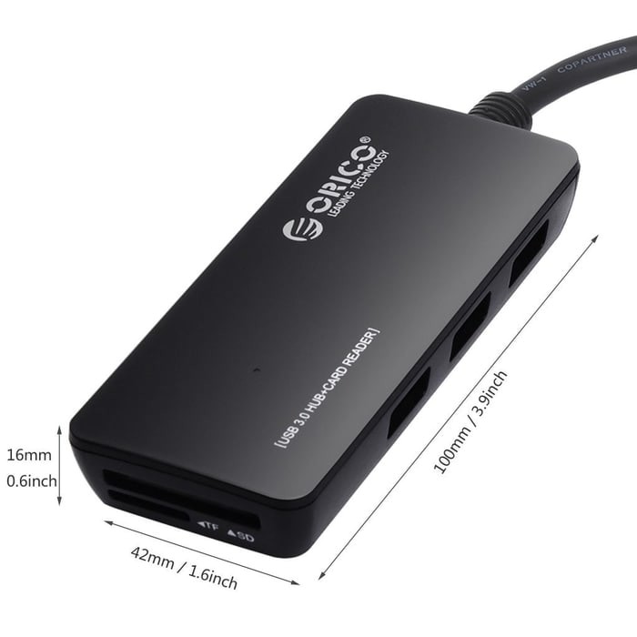 USB Card Reader 3 Port + SD Card Reader Orico H3TS-U3
