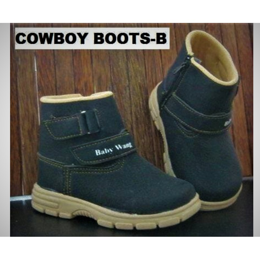 Sepatu Anak - Sepatu Baby Wang Cowboy Black Besar