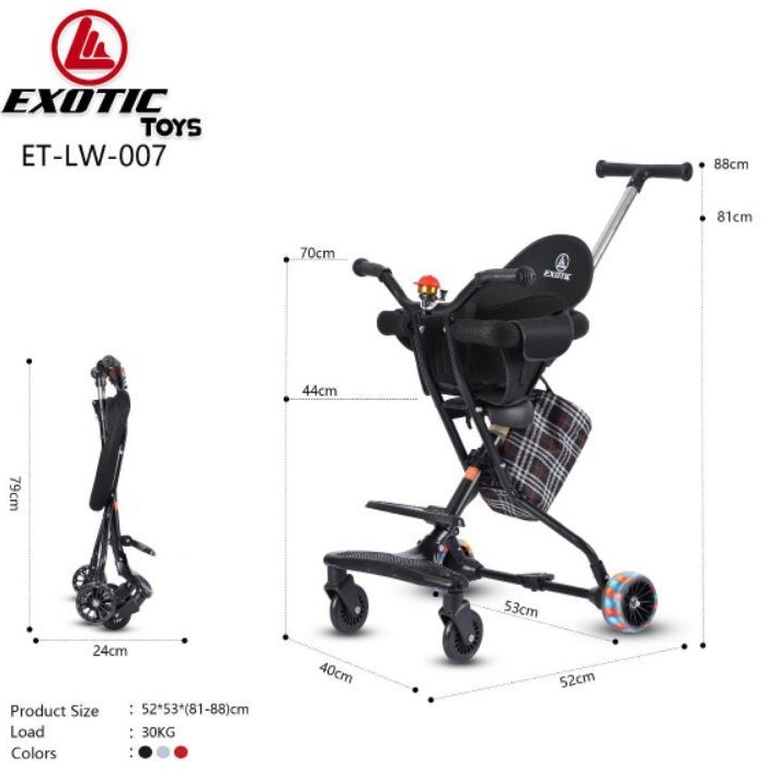 STROLLER BABY KERETA DORONG MAGIC STROLLER SPACE BABY EXOTIC ET LW 007 / LW011 / LW 011