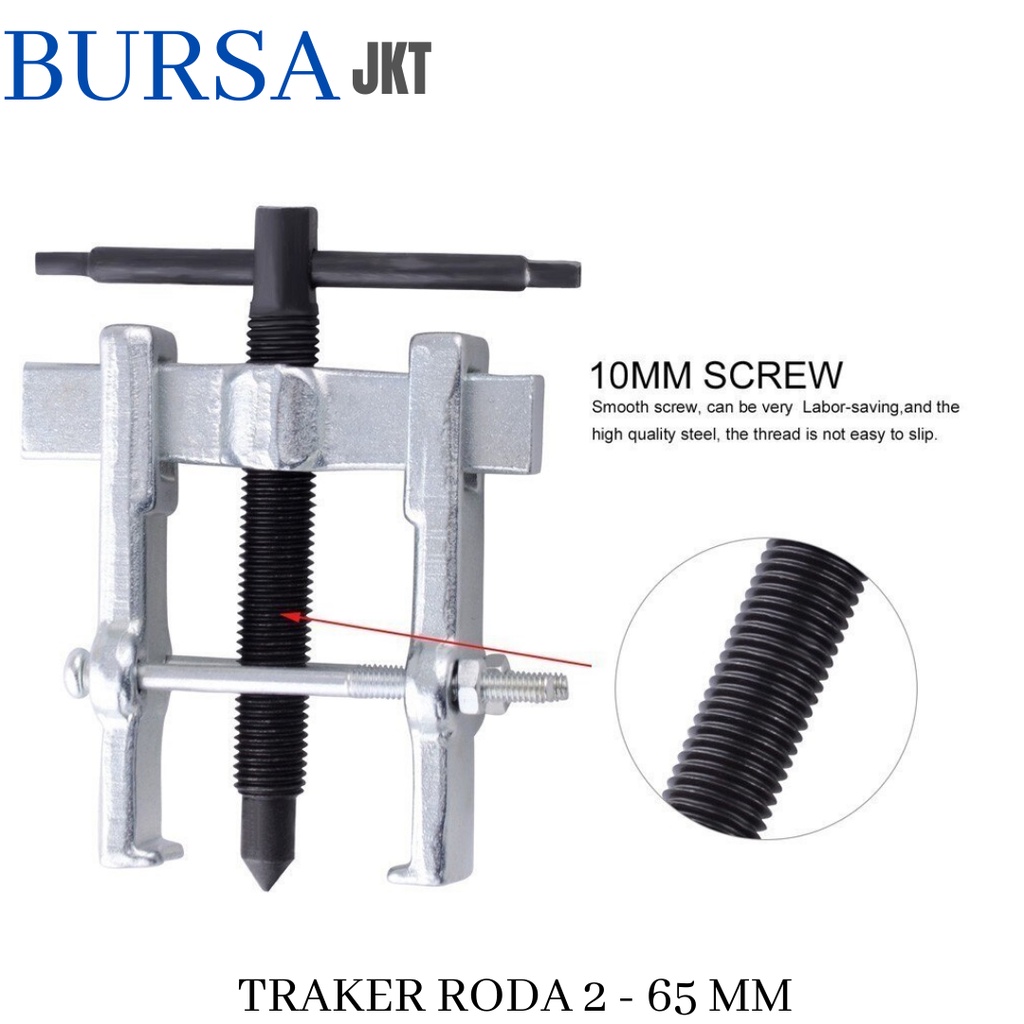 2 - 65 MM TRAKER RODA Baja Karbon Dua Rahang Gigi Penarik