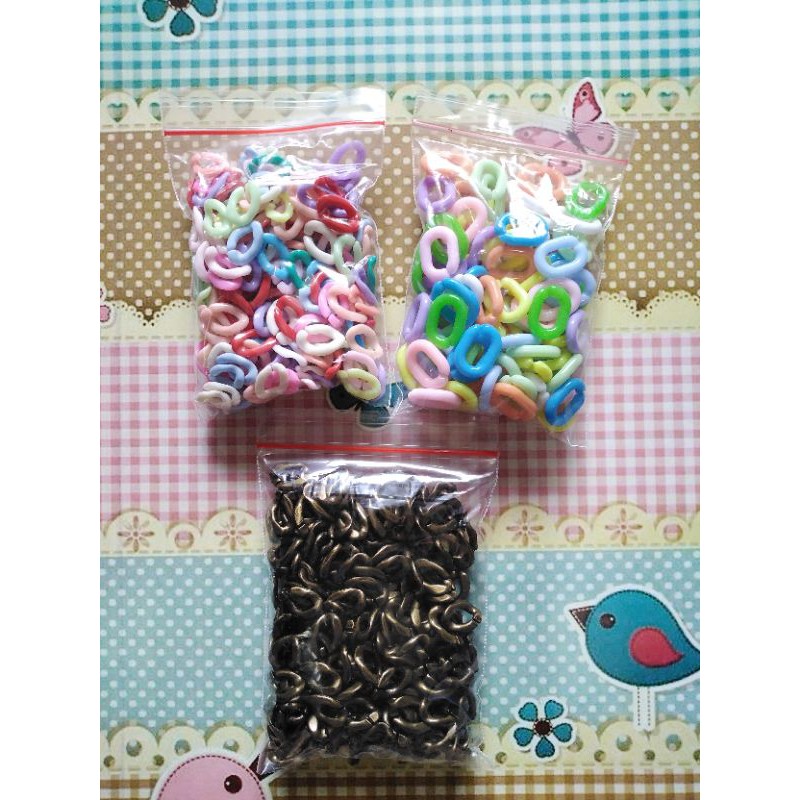 Rantai plastik akrilik plastic chain kalung masker mix warna random 50 gr