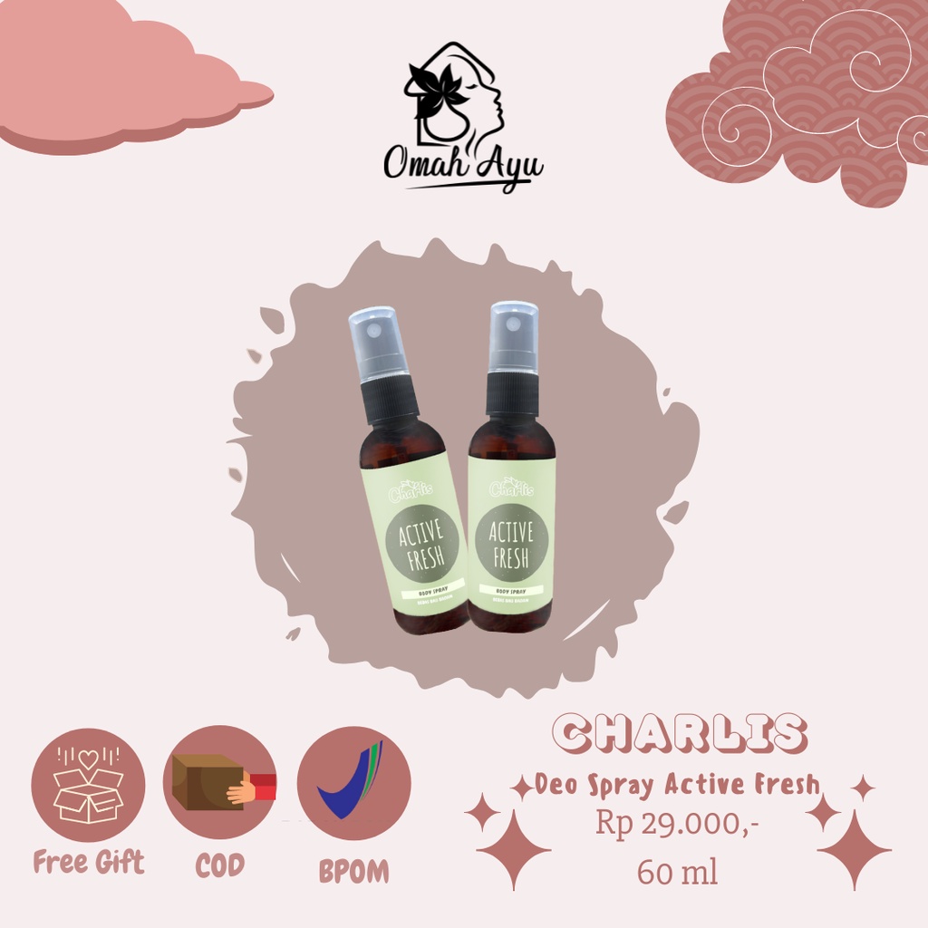 Jual [STOCKIST] CHARLIS ACTIVE FRESH DEODORANT SPRAY 100 ORIGINAL BPOM