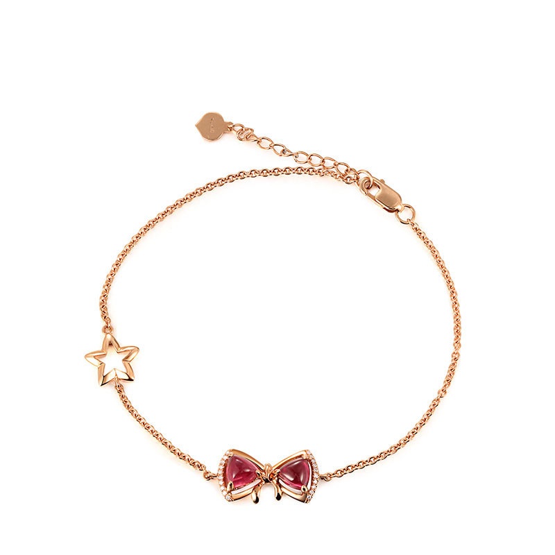 Gelang Bahan Stainless Steel Warna Rose Gold Desain Kucing Dan Hati Aksen Berlian Gaya Korea Untuk Wanita