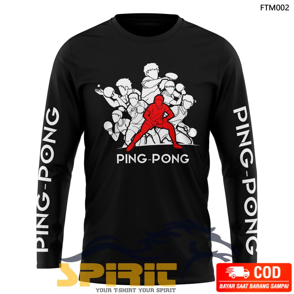 Kaos Pingpong Tenis Meja Indonesia Bet pingpong Bed pingpong Baju Atasan Pria Wanita Olahraga Pingpo