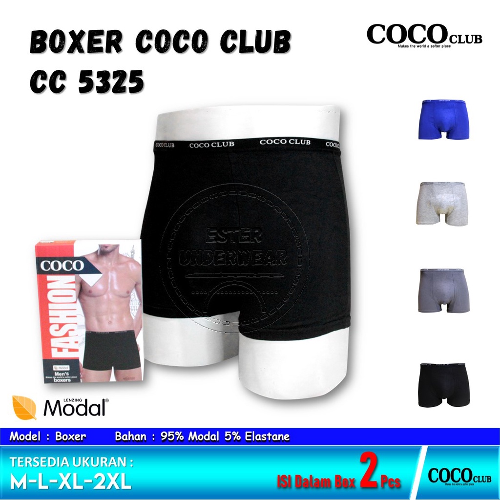 CELANA BOXER PRIA COCO cc5325 ISI-2 PCS