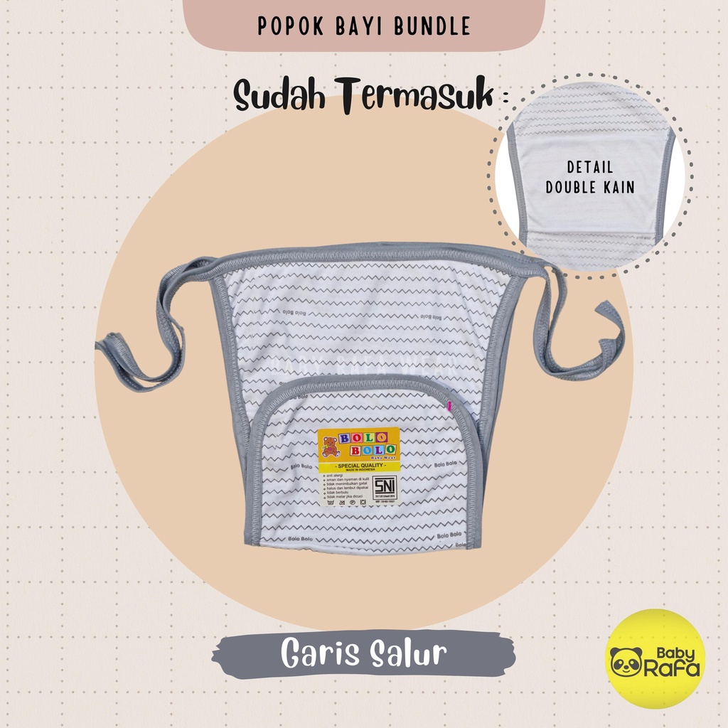 Serian Abu - 12 pcs / 6 pcs Popok Bayi Double Kain GREY SERIES merk SNI Bolo - Bolo / Popok Double Kain Serian Abu Premium