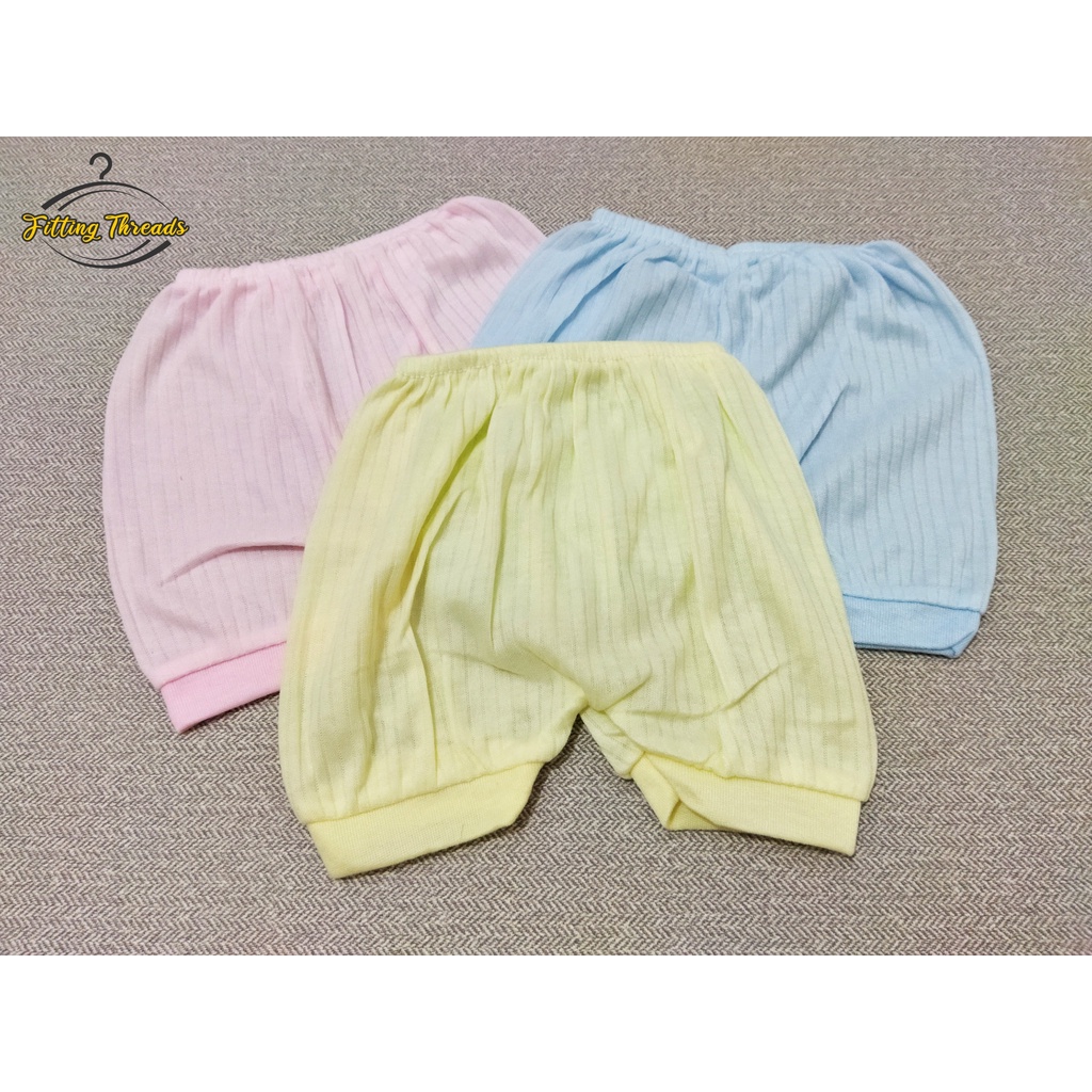 3 Pcs Celana Pendek Anak Bayi Newborn Warna Motif Salur