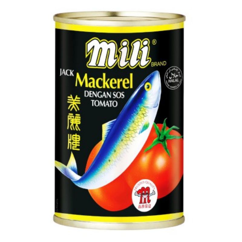 

Sarden Mili 425 gr Asli Malaysia Singapore - Mackerel Mili product of Chile HALAL BPOM RI ML