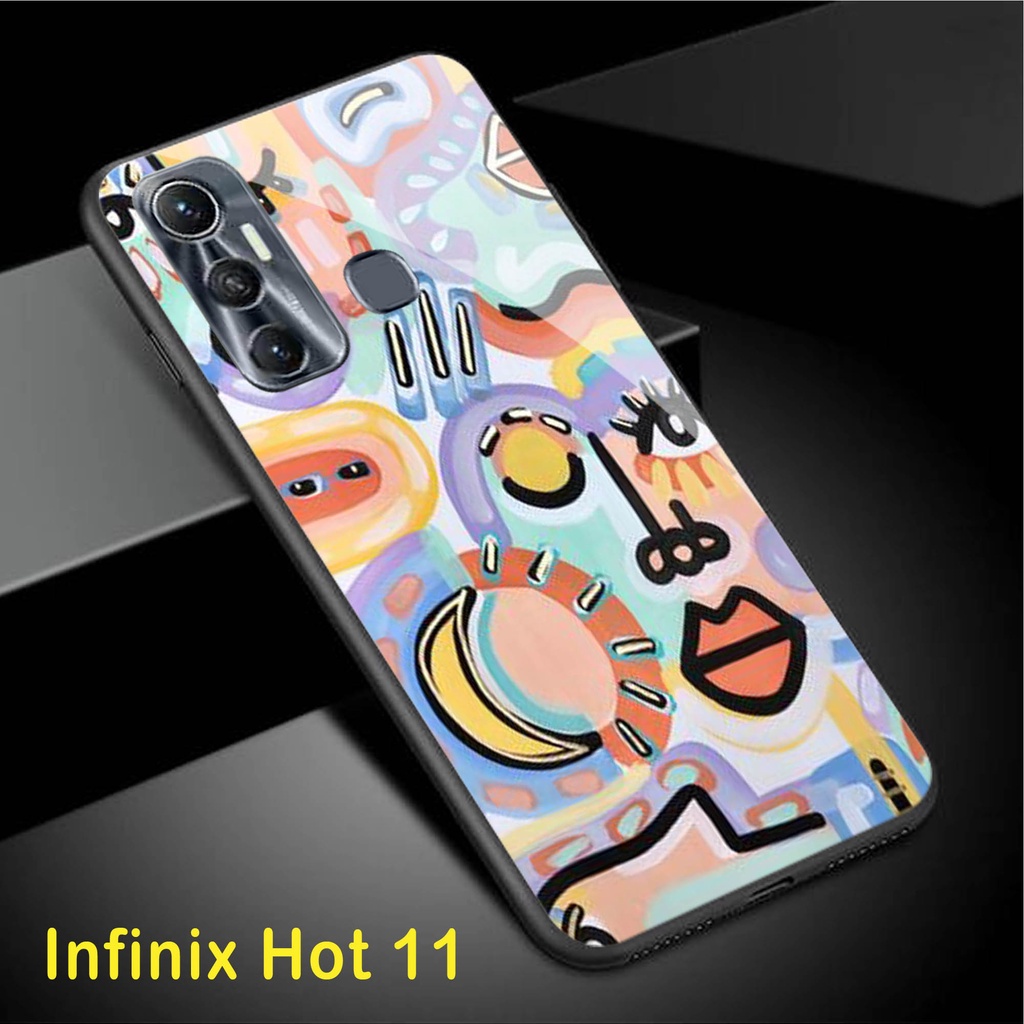 (S132) Softcase Kaca INFINIX HOT 11 - casing handphone - INFINIX HOT 11 - pelindung handphone - INFINIX HOT 11