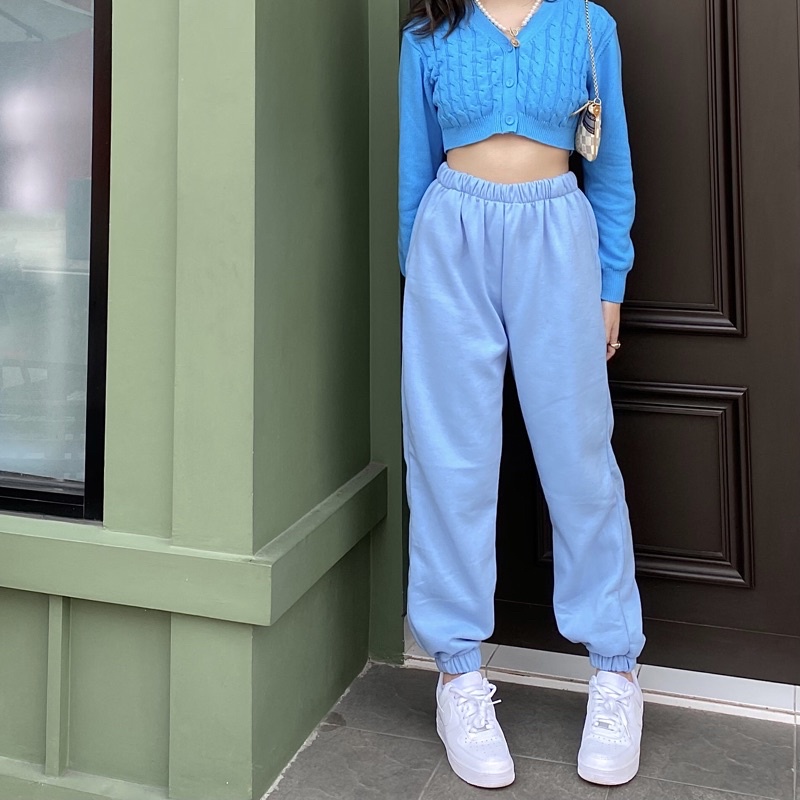 sweatpants biru muda/skye blue/baby blue Jogger