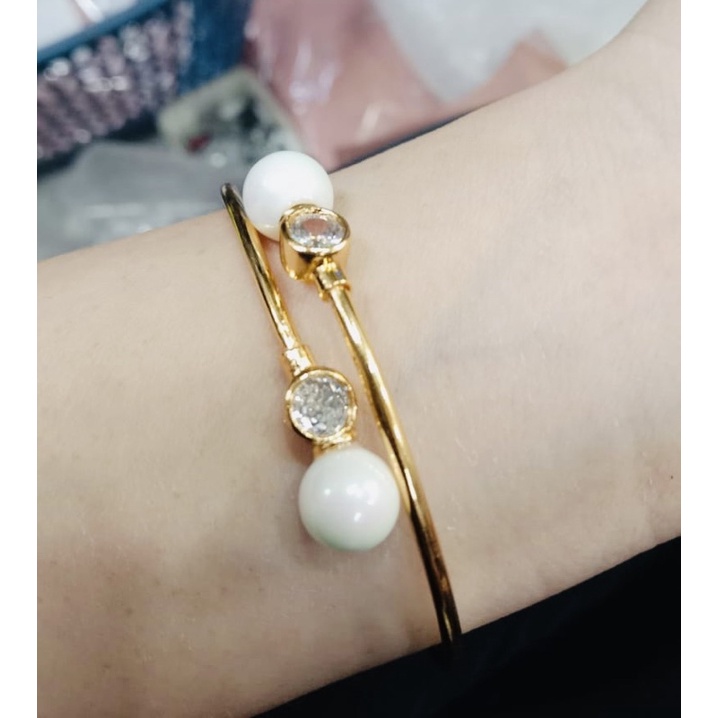 gelang wanita //gelang bangle//grlang mutiara//perhiasan penganti emas//gelang