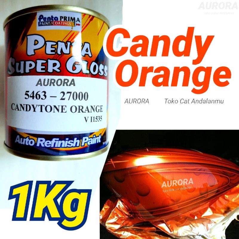 CAT PENTA SUPER GLOSS CANDYTONE ORANGE 1KG CANDY TONE ORANYE 5463-27000 / DUCO DUKO DIKO SEMPROT