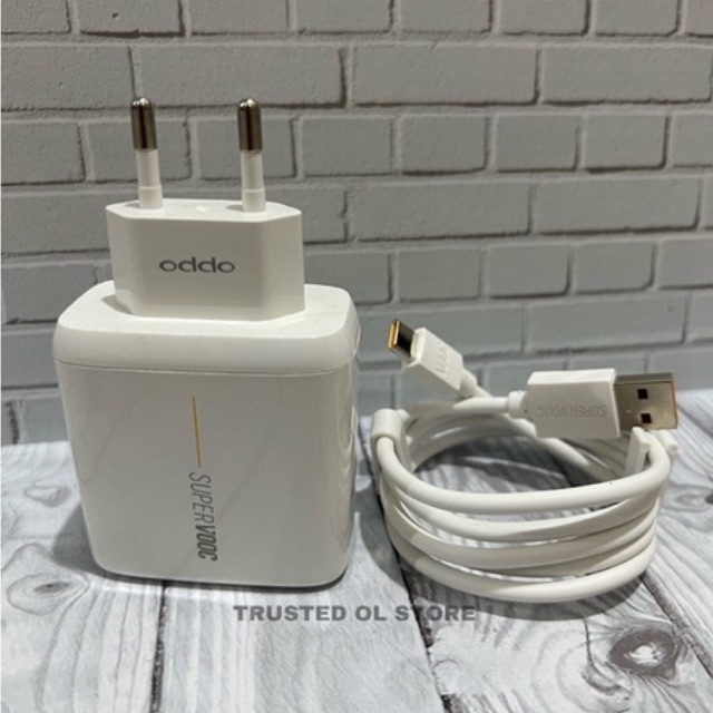 Charger Oppo 65W Type C Super Vooc Reno Ace 2 65 W usb cable data cas Flash Tc Charge Fast Charging Support TypeC Original 100%