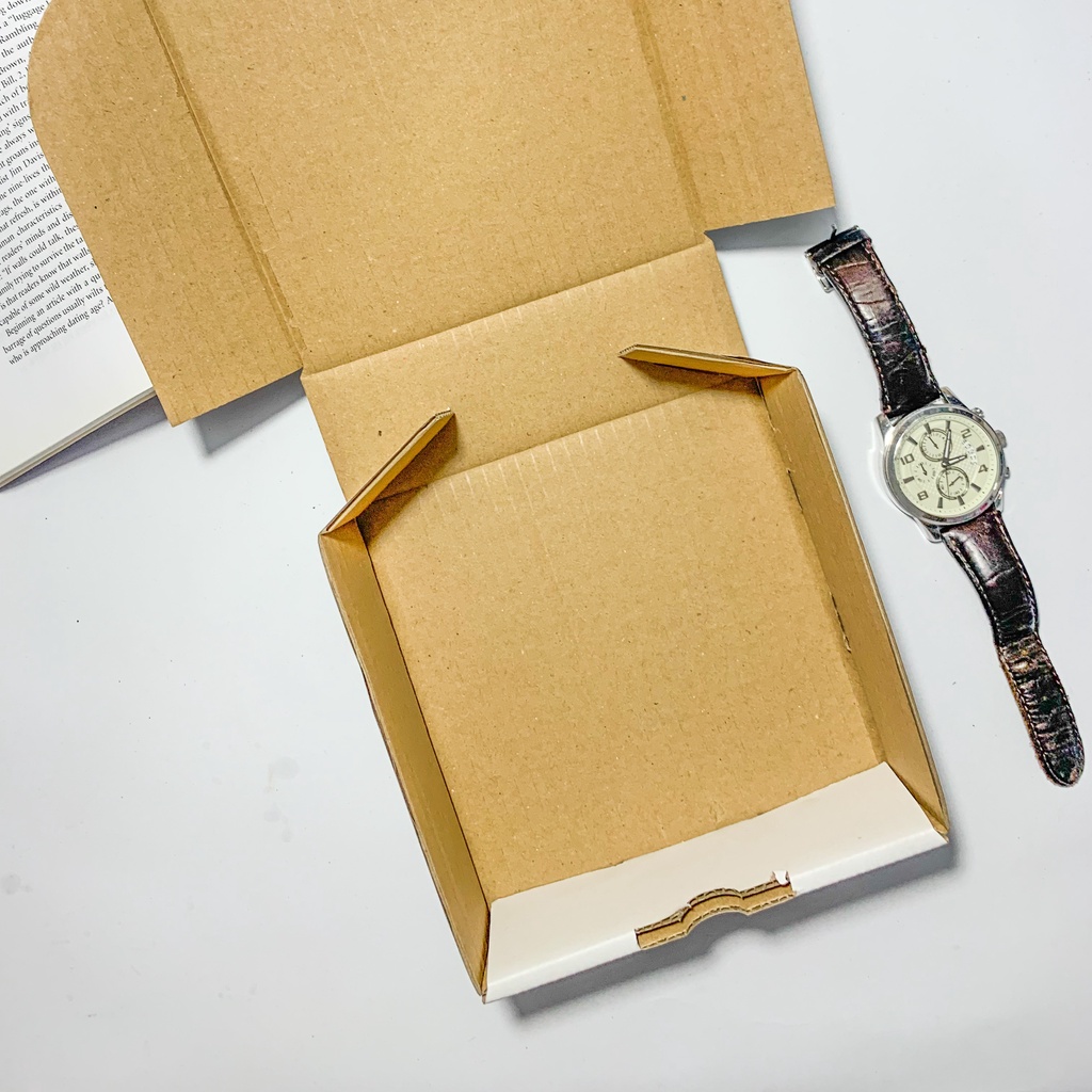 Kardus Die Cut 20x20x5 - Karton Box Dus Packaging Hampers Pizza Baju Kue Roti Brownies Polos Murah-2