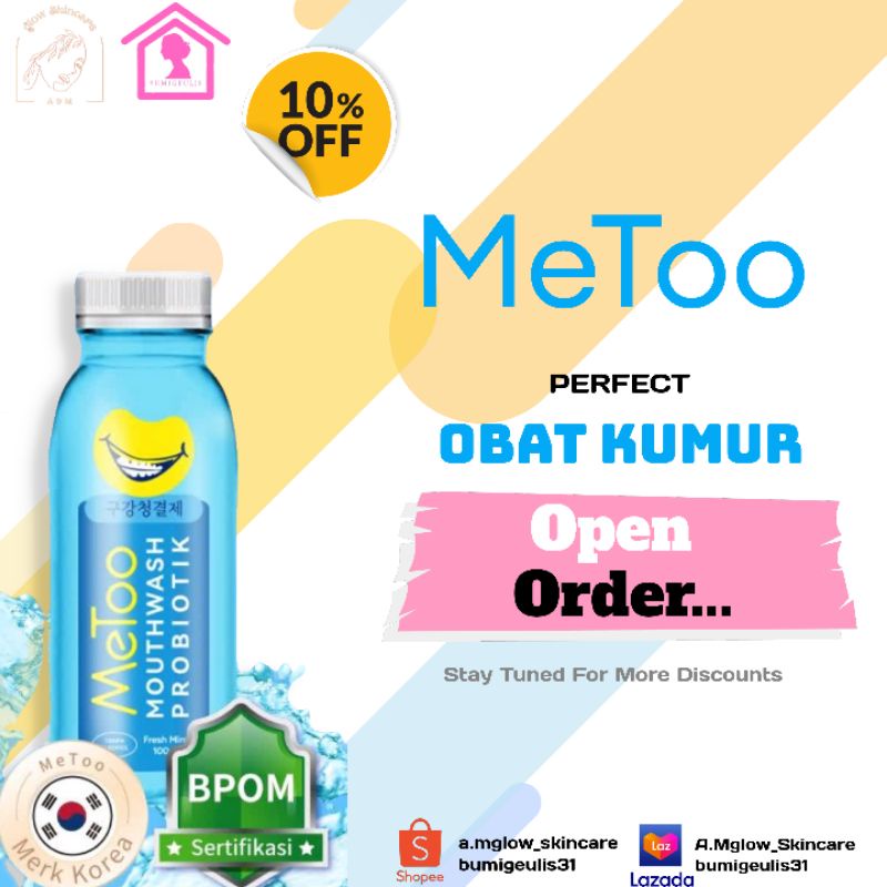 MeToo Obat Kumur Ampur Original 100% (Pemutih Gigi)