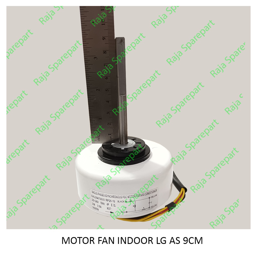 Motor Fan Indoor AC LG As 9cm (Ukuran ada di gambar)