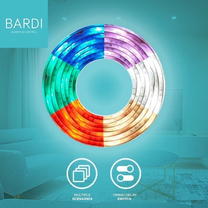 BARDI Smart LED Strip 2M RGB Lampu Pintar Wireless IoT Home Automation
