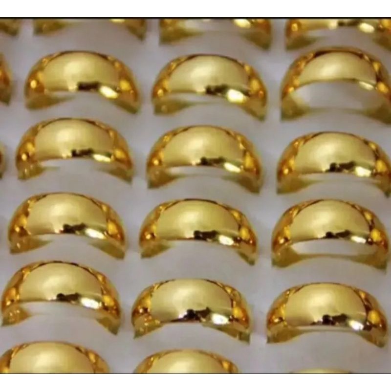 Cincin Polos Terbuat Dari Koin Logam Asli Pecahan 500 Bunga Melati Tahun 1991, 1992 Anti Luntur