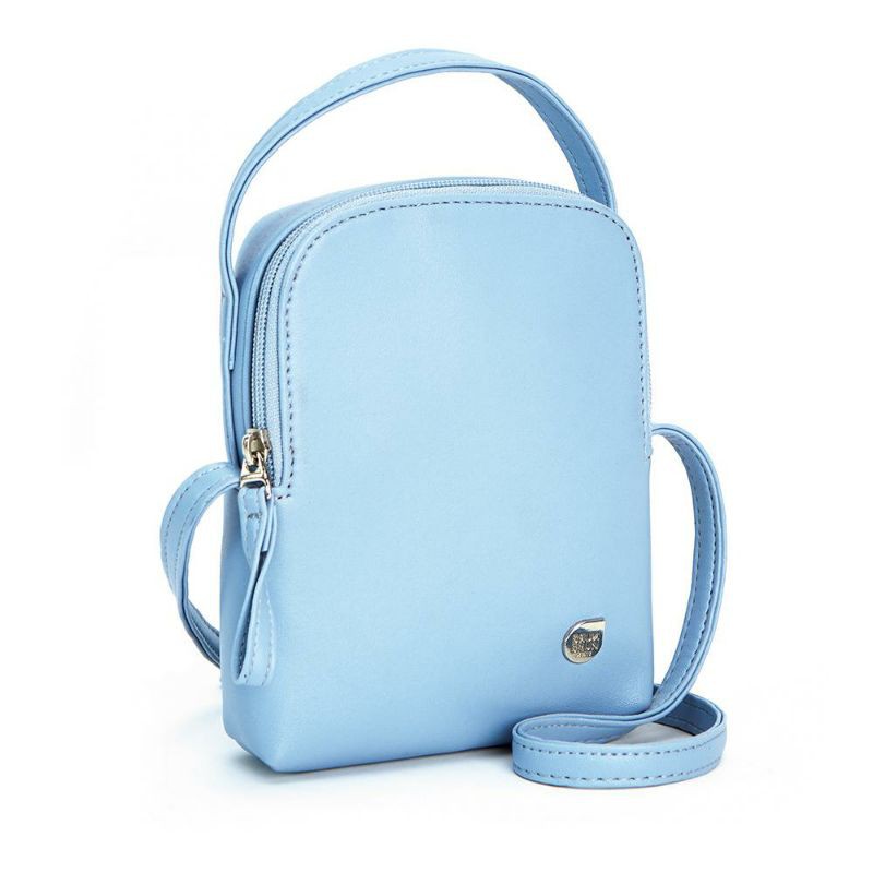 TAS SELEMPANG KECIL WANITA BRUNBRUN PARIS ARNALITO BABY BLUE KULIT BIRU PROMO