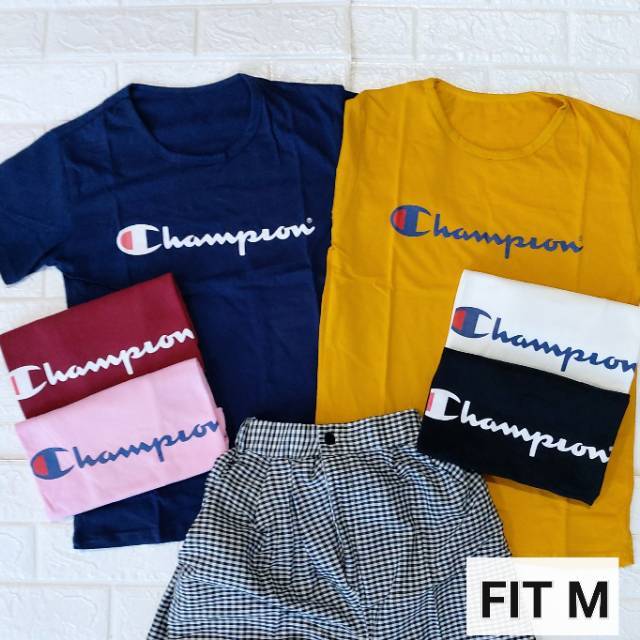 Hellohokky kaos  cewek kaos  atasan CHAMPION  Shopee 