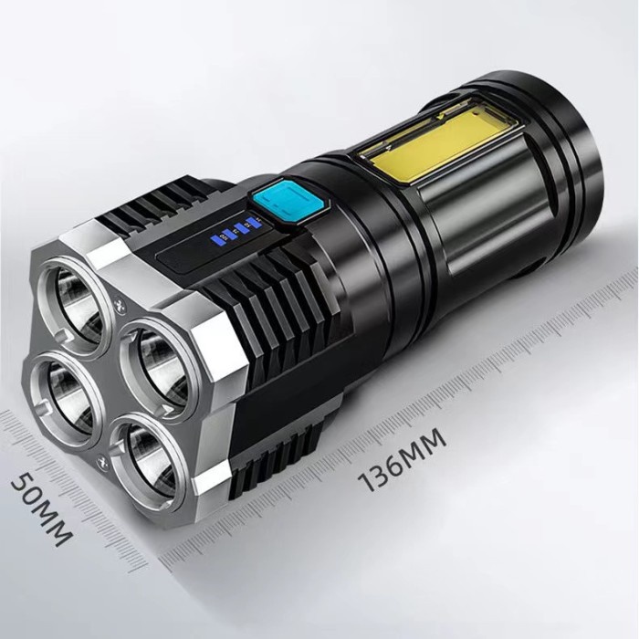 LAMPU SENTER LED 4 MATA-SENTER LED CHARGEABLE-SENTER CAS LED