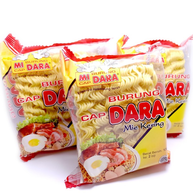 Burung Dara Mie Kering 136 Gram Warna Merah