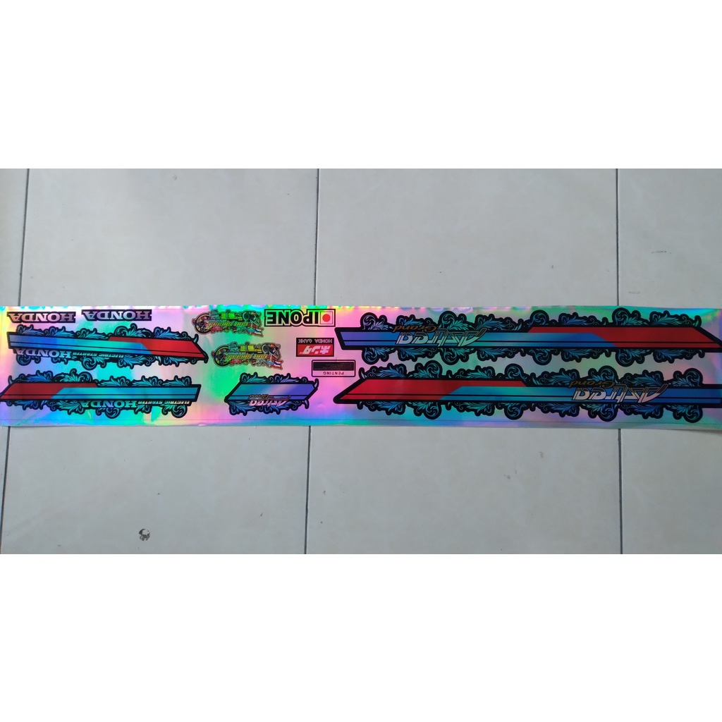 Striping astrea grand bulus klasik hologram sticker grend bulus hologram