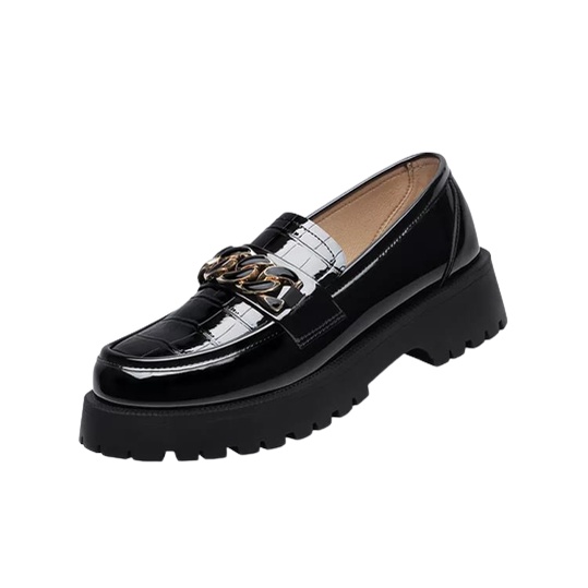 SEPATU WANITA DOCMART LOAFERS RANTAI BESI '' CROCO GLOSY '' PREMIUM BEST SELLER CR 002