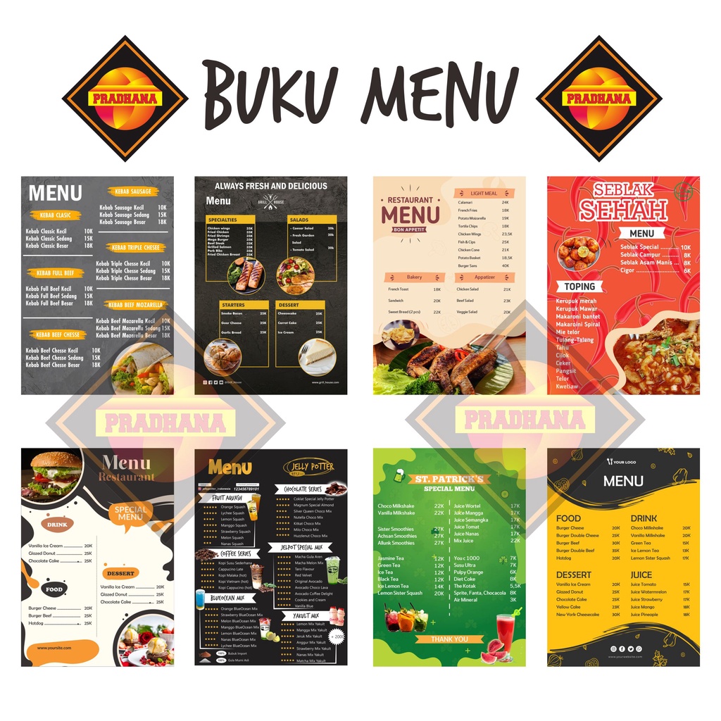 Buku menu Hardcover a4