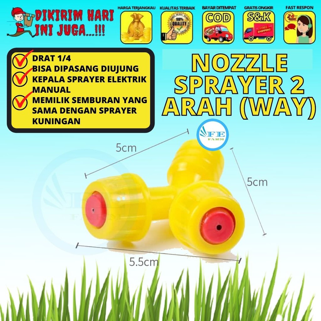 MATA NOZZLE STIK SPRAYER ELEKTIK MANUAL SPRAY 2 ARAH FEFARM