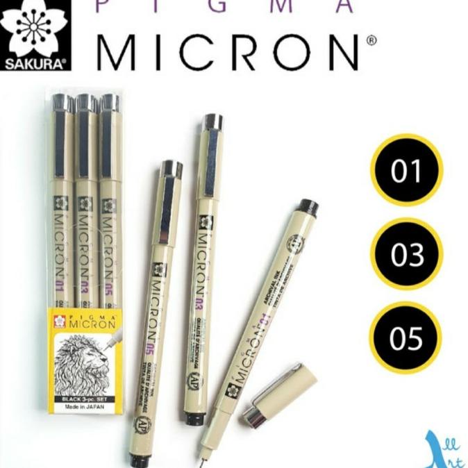 

Sakura Pigma Micron Black Set 3