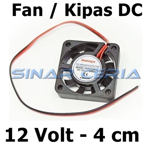 Fan DC 12v 4 x 4 cm / Kipas DC 12v 4cm Angin Pendingin 4cm X 4cm Baling Plastik Tebal Peltier Putar