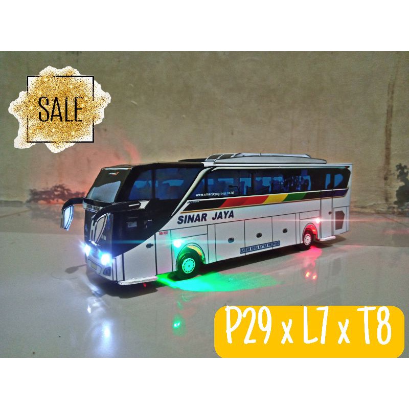 miniatur bus papercraft skala 50