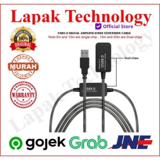 Kabel USB Extension Cable 2.0 Dual Chip 20 Meter For Webcam