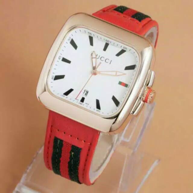 Jam tangan wanita gucci tali kulit murah cantik
