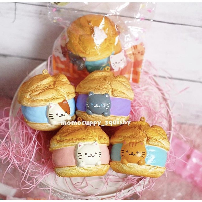 PROMO Squishy licensed creampuff cat by cafe sakura ( kue sus kucing)