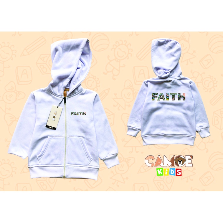 Hoodie Zipper Anak Faith 3D