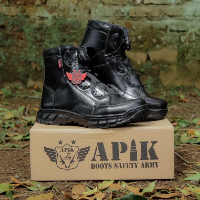 SEPATU PDL TALI PUTAR POLANTAS MODEL TERBARU MERK APIK BAHAN KULIT SAPI ASLI SEPATU PDL DINAS LAPANGAN TNI POLRI SECURITY SATPAM SEPATU BOOTS MOTOR PRIA DAN WANITA