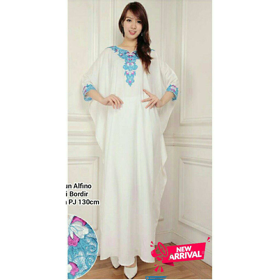 Gamis Lebaran Wanita Casual Modern Muslim Kelelawar Dress Elegan  AD384 Kaftan Karenina, Tannisa Col