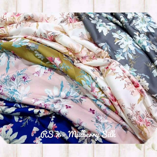 Kain mulberry silk (RS 76) Lebar 1.50 - harga per 0,5m