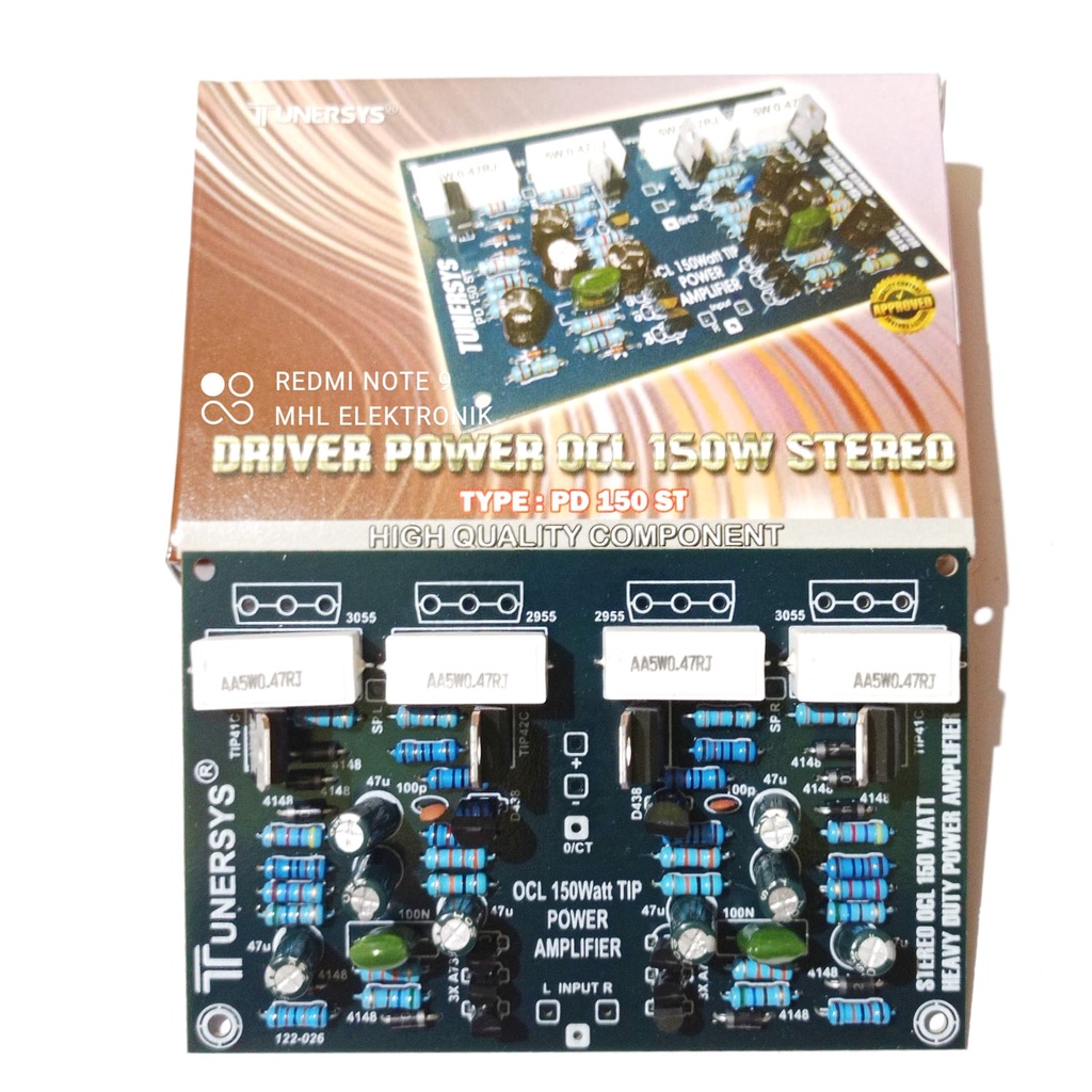 Kit Driver 150W OCL Power Amplifier Stereo Tunersys PD 150 ST