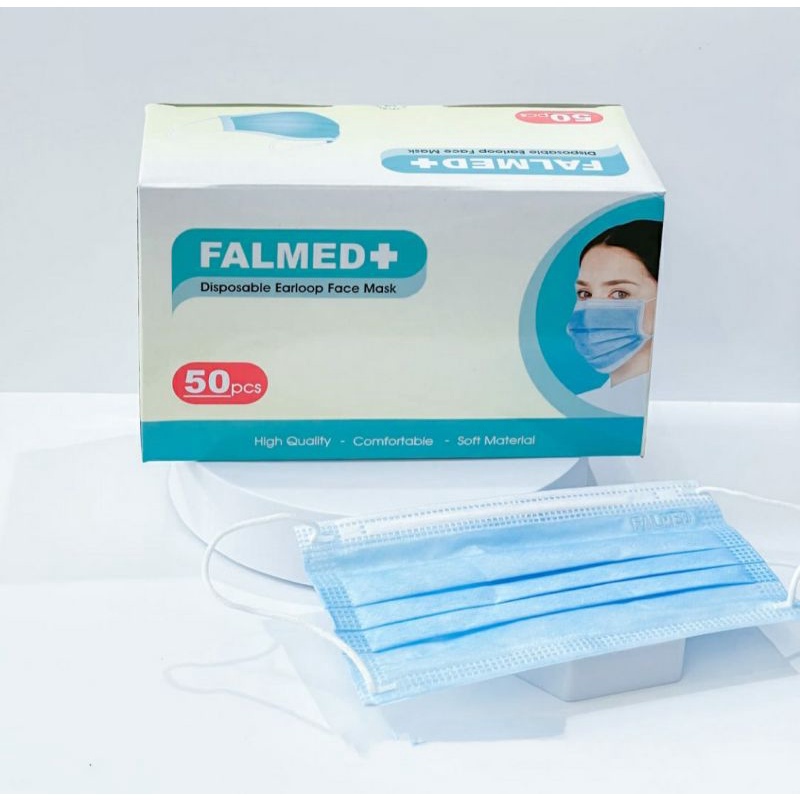 Masker 3 PLY Falmed Masker Earloop ( ISI 50 PCS) Masker Medis Masker Kesehatan