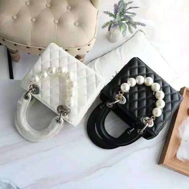 TAS LEVEL CRISTINE PEARL MUTIARA FASHION WANITA IMPORT BATAM MURAH SELEMPANG PESTA
