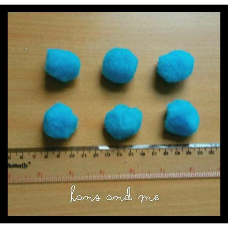 

Pom Pom 3Cm / Pompom 3 Cm Biru