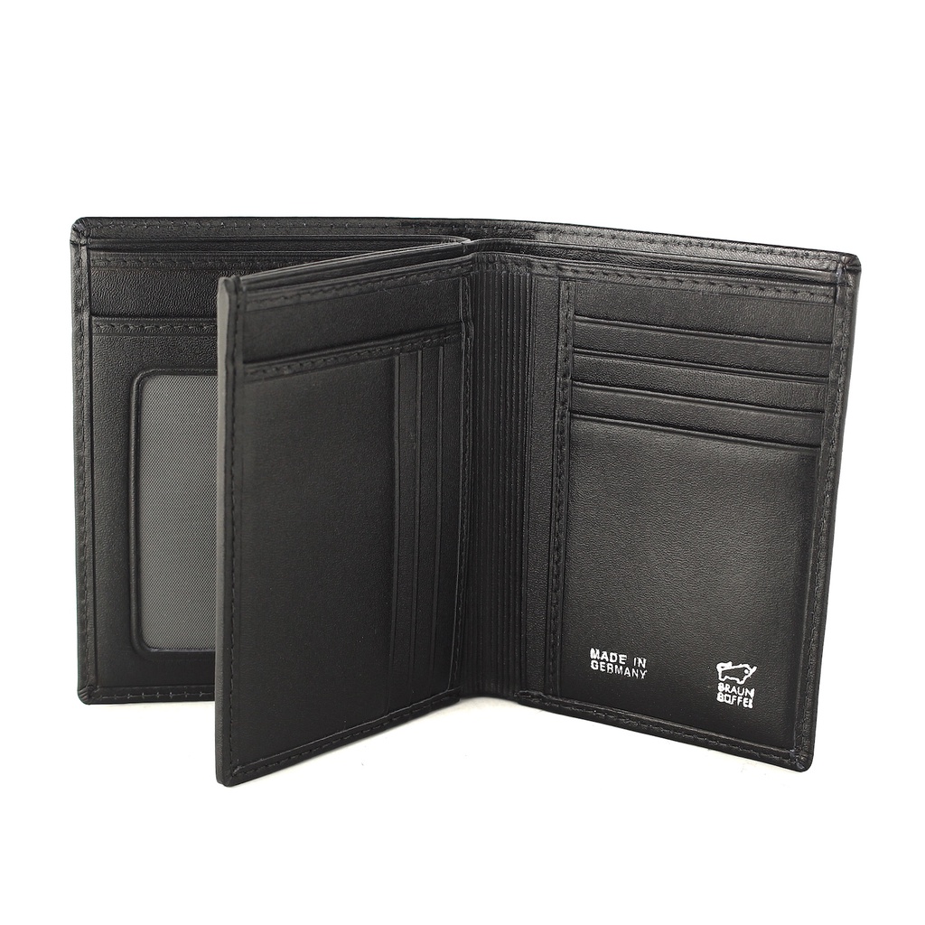 TOKOKOE - Dompet Pria model Berdiri bahan Kulit Premium Dompet Lipat - BB 5101 Black