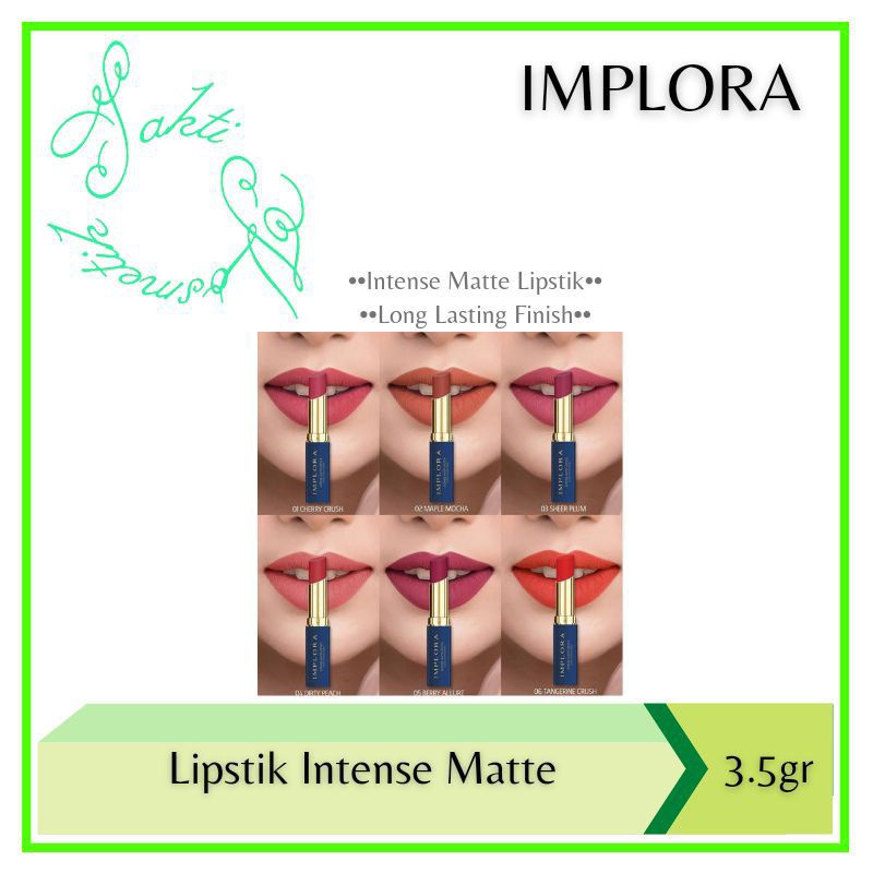 COD - Implora Lipstik Intense Matte 3.5gr - Liftik - Lipen - Livtik - Lipstick - Liven - Sakti Kosmetik - Distributor Salatiga Ambarawa Bawen