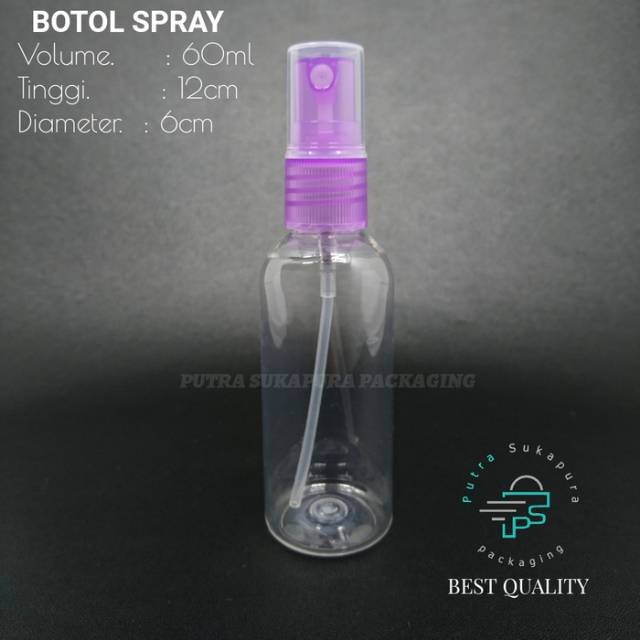 BOTOL SPRAY 60 ML UNGU / BOTOL MILAGROS KOSONG 60 ML