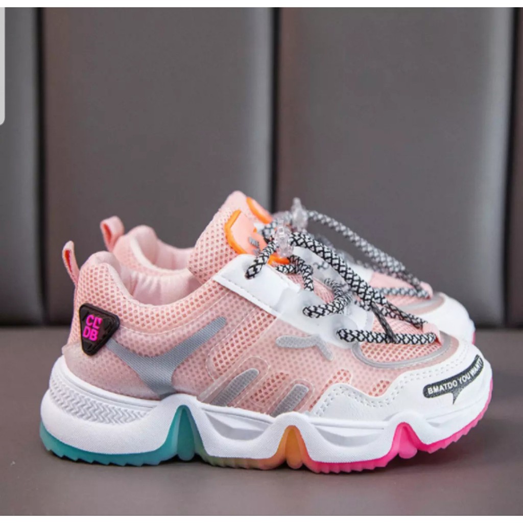 Sepatu anak perempuan Casual Sneaker Non LED Korea Style Fashion Anak