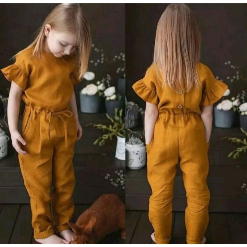 Setelan Anak Perempuan Jamsuit lible Anak/Pakaian Baju Anak Umur 2-10 Tahun