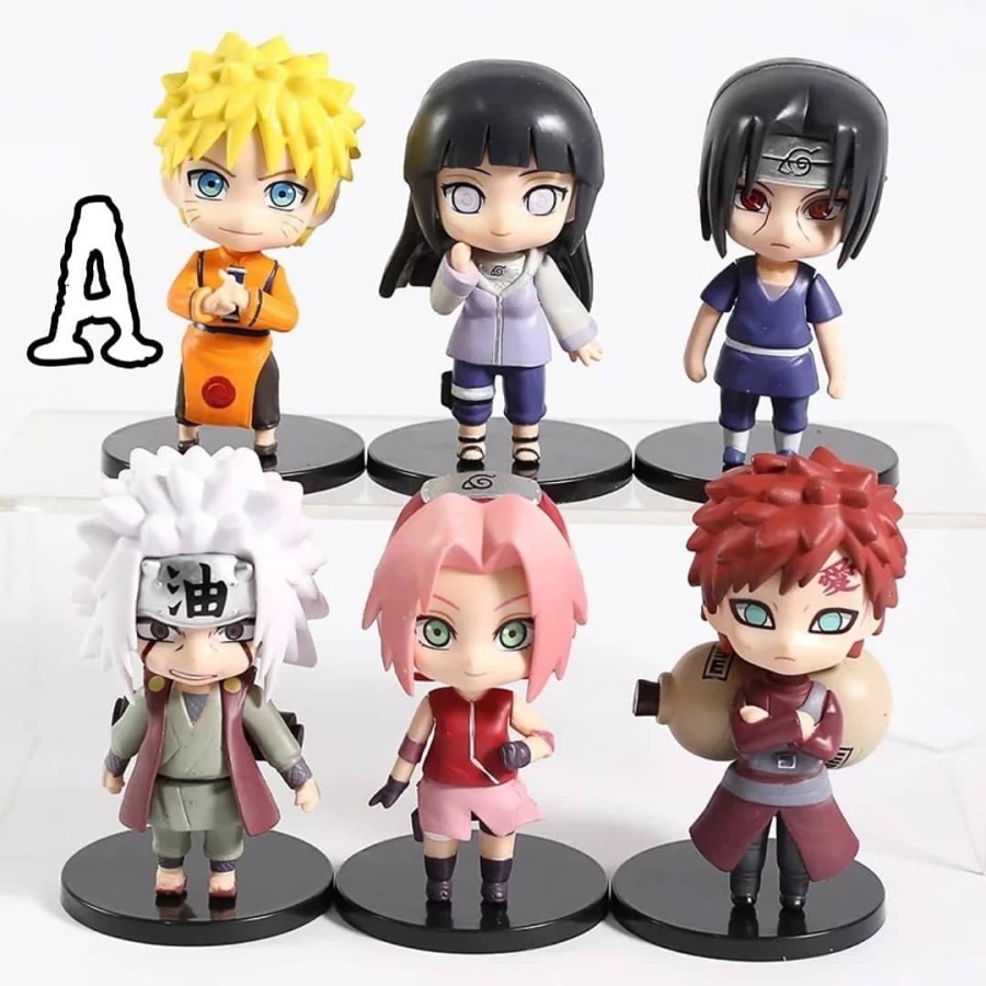 Figure Naruto Set 6 pcs Naruto Kakashi Hinata Jiraiya Sasuke Boruto